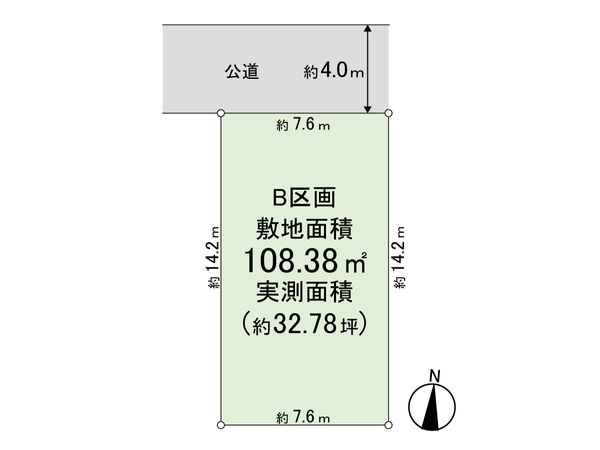 練馬区東大泉3丁目 土地 B区画 区画図