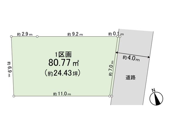 練馬区大泉学園町5丁目 土地 1区画 区画図 練馬区大泉学園町5丁目 土地 1区画 区画図