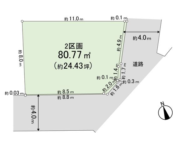 練馬区大泉学園町5丁目 土地 2区画 区画図 練馬区大泉学園町5丁目 土地 2区画 区画図