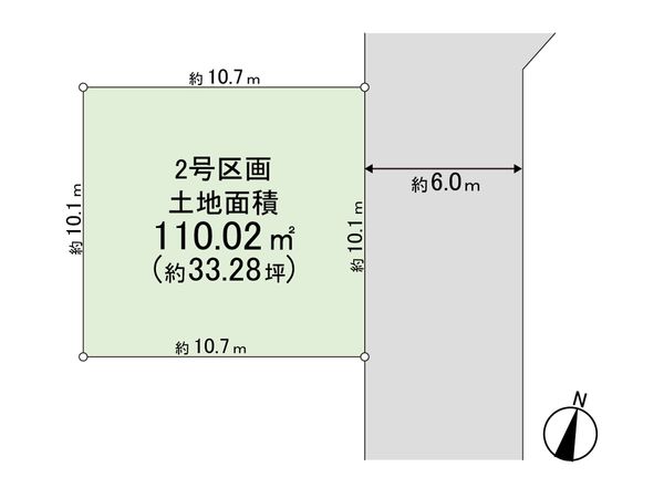 練馬区西大泉4丁目 土地 2号区画 区画図 練馬区西大泉4丁目 土地 2号区画 区画図