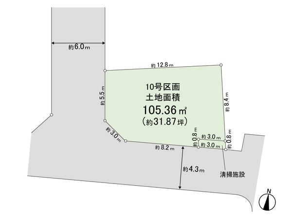 練馬区西大泉4丁目 土地 10号区画 区画図 練馬区西大泉4丁目 土地 10号区画 区画図