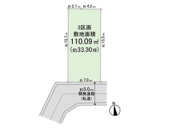 練馬区大泉学園町5丁目 土地 3区画 区画図 練馬区大泉学園町5丁目 土地 3区画 区画図
