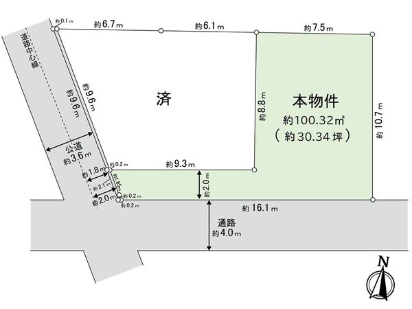 練馬区東大泉3丁目古家付土地 区画図 練馬区東大泉3丁目古家付土地 区画図
