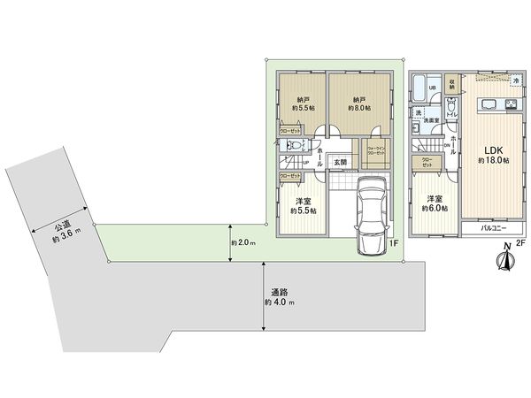 練馬区東大泉3丁目 土地 建物プラン例 (間取り図) 練馬区東大泉3丁目 土地 建物プラン例 (間取り図)
