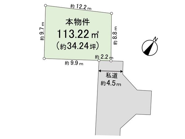 東久留米市大門町1丁目 土地 区画図 区画図