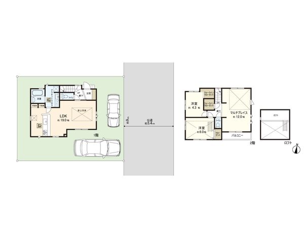 練馬区大泉学園町6丁目 新築戸建 1号棟 間取図(平面図)