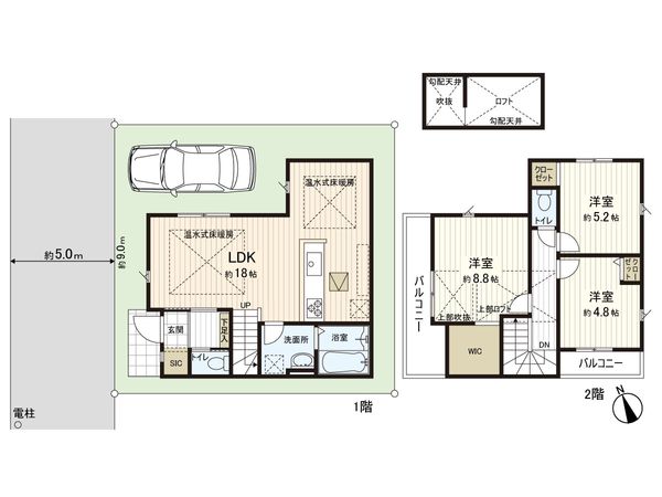 練馬区南大泉2丁目 新築戸建 1号棟 間取図(平面図) 練馬区南大泉2丁目 新築戸建 1号棟 間取図(平面図)