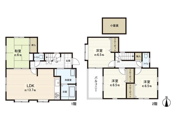 新座市片山3丁目 戸建 間取図(平面図) 間取図(平面図)