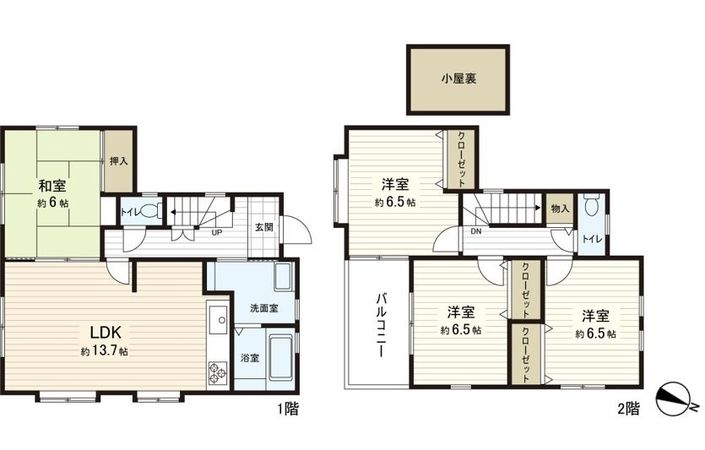 新座市片山3丁目 戸建 間取図(平面図) 新座市片山3丁目 戸建 間取図(平面図)