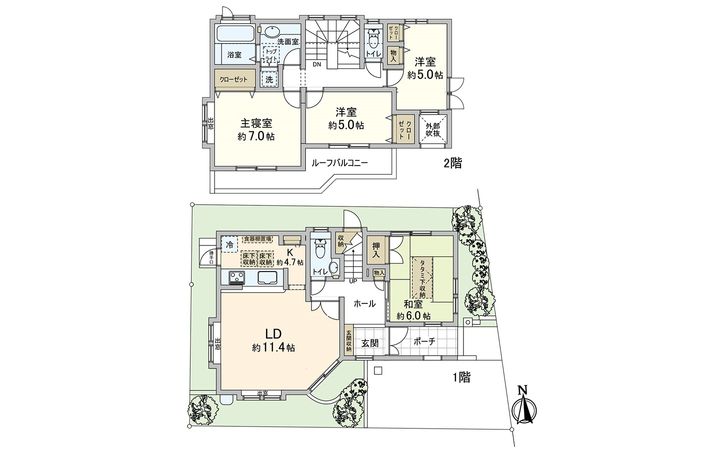 練馬区南大泉2丁目 戸建 間取図(平面図)