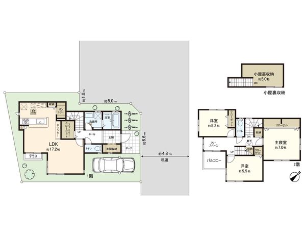 新座市池田3丁目 新築戸建 5号棟 間取図(平面図)