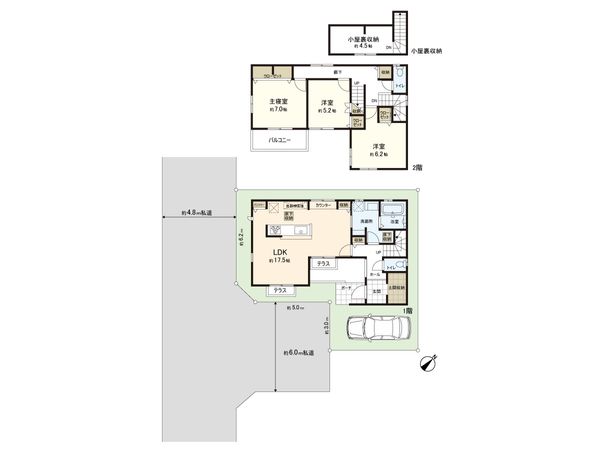 新座市池田3丁目 新築戸建 9号棟 間取図(平面図) 新座市池田3丁目 新築戸建 9号棟 間取図(平面図)