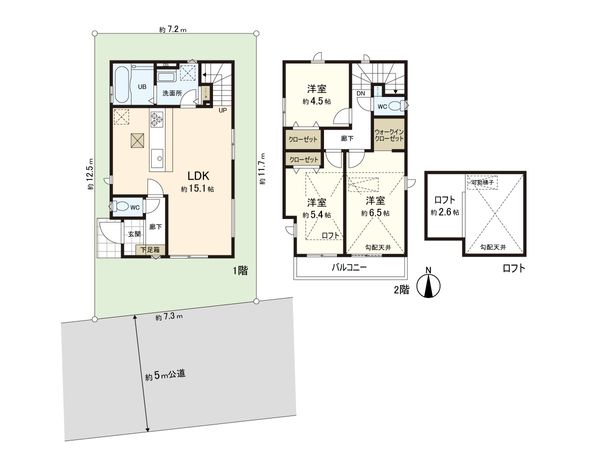 練馬区大泉学園町5丁目 新築戸建 間取図(平面図) 練馬区大泉学園町5丁目 新築戸建 間取図(平面図)