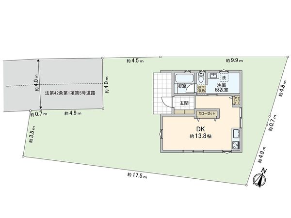 練馬区西大泉1丁目 平屋建 間取図(平面図) 練馬区西大泉1丁目 平屋建 間取図(平面図)