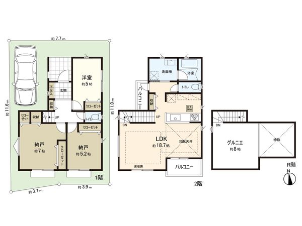 新座市池田5丁目 新築戸建 間取図(平面図) 新座市池田5丁目 新築戸建 間取図(平面図)