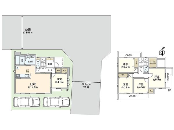 練馬区南大泉2丁目新築戸建 間取図(平面図) 練馬区南大泉2丁目新築戸建 間取図(平面図)