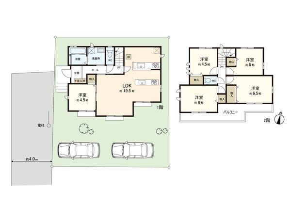 新座市栄3丁目 新築戸建 A号棟 間取図(平面図) 間取図(平面図)