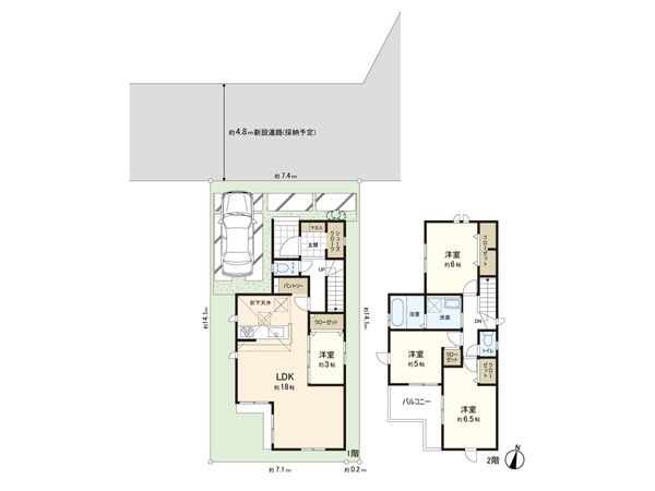 新座市池田4丁目 新築戸建 23号棟 間取図(平面図)