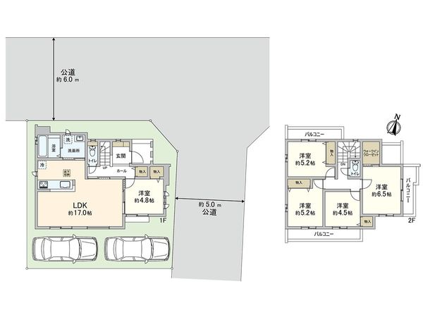 練馬区南大泉2丁目 新築戸建 間取図(平面図) 練馬区南大泉2丁目 新築戸建 間取図(平面図)