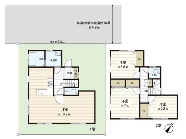 新座市片山1丁目 戸建 間取図(平面図) 新座市片山1丁目 戸建 間取図(平面図)