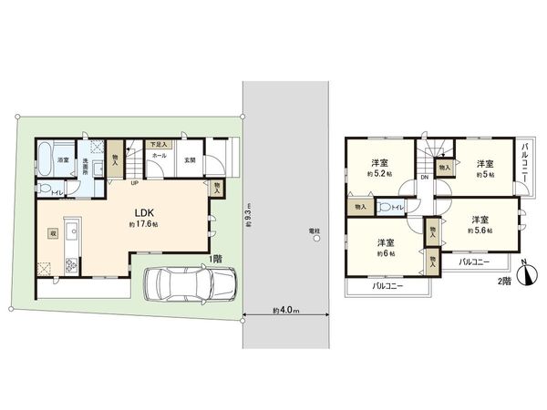 練馬区東大泉7丁目 新築戸建 間取図(平面図) 間取図(平面図)