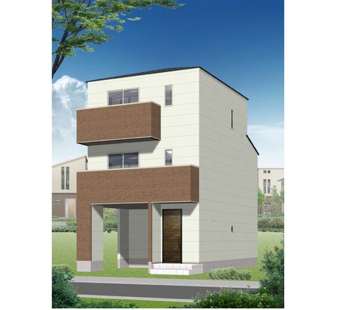 新座市栄4丁目新築戸建 B号棟 外観パース図