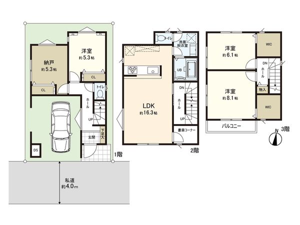 新座市栄4丁目新築戸建 B号棟 間取図(平面図)