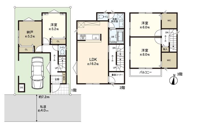 新座市栄4丁目新築戸建 B号棟 間取図(平面図)