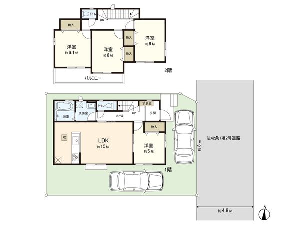新座市栄3丁目 新築戸建 C号棟 間取図(平面図)