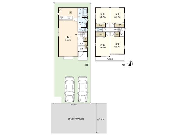 新座市栄3丁目 新築戸建 D号棟 間取図(平面図)