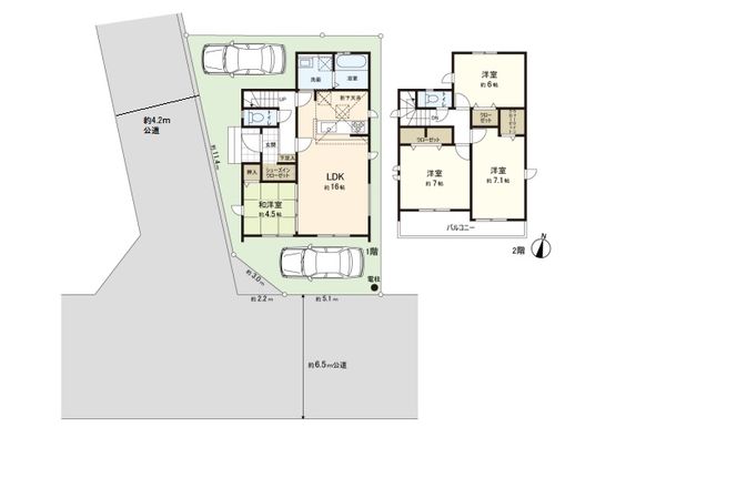 新座市池田4丁目 新築戸建 1号棟 間取図(平面図) 新座市池田4丁目 新築戸建 1号棟 間取図(平面図)