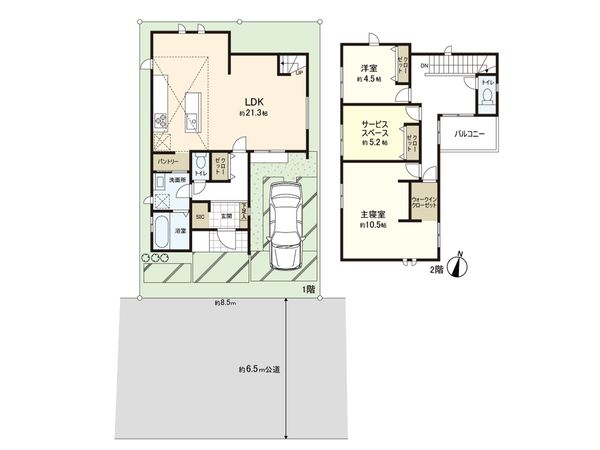 新座市池田4丁目 新築戸建 2号棟 間取図(平面図) 新座市池田4丁目 新築戸建 2号棟 間取図(平面図)