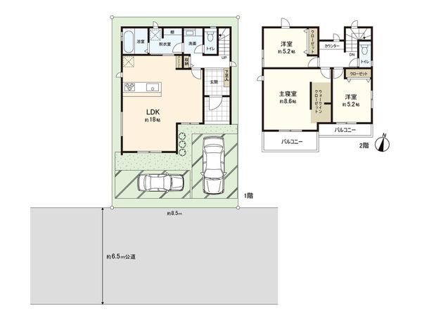 新座市池田4丁目 新築戸建 3号棟 間取図(平面図) 新座市池田4丁目 新築戸建 3号棟 間取図(平面図)