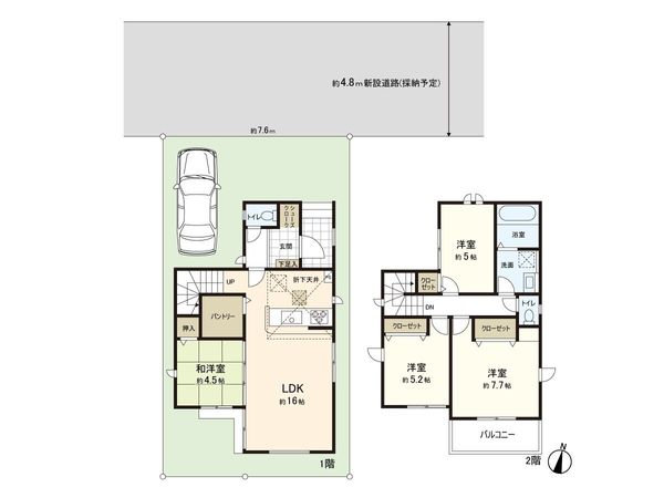 新座市池田4丁目 新築戸建 12号棟 間取図(平面図)