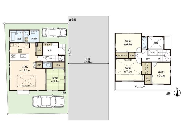 練馬区南大泉3丁目 新築戸建 間取図(平面図) 間取図(平面図)