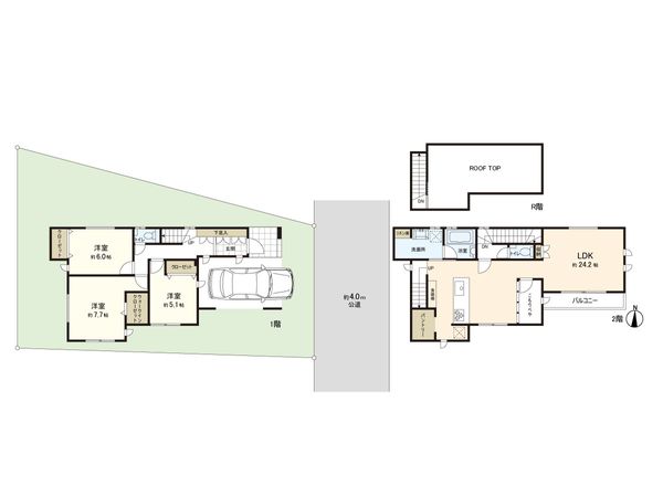 練馬区南大泉3丁目 戸建 間取図(平面図) 間取図(平面図)