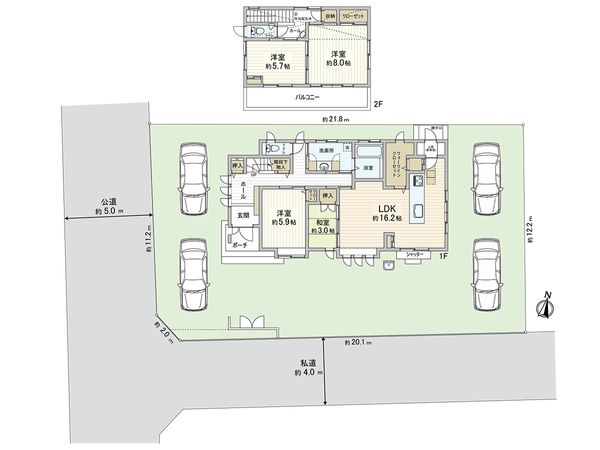 東久留米市小山1丁目 戸建 間取図(平面図)