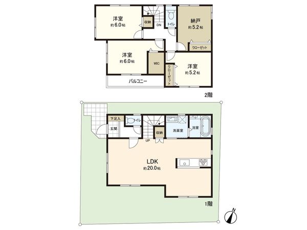 新座市片山2丁目 戸建 間取図(平面図)