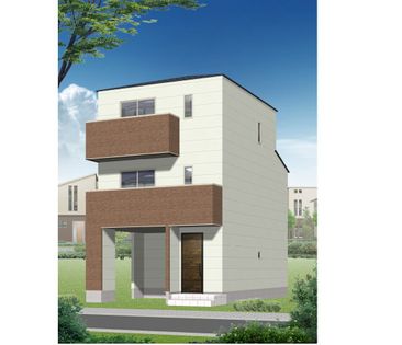 新座市栄4丁目 新築戸建 B号棟 外観パース図