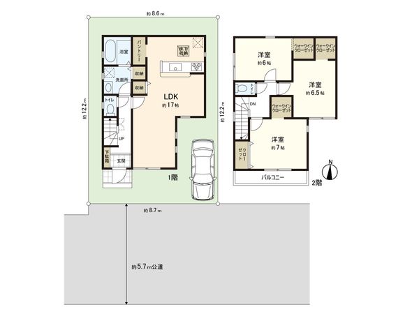 練馬区大泉学園町7丁目 新築戸建 10号棟 間取図(平面図) 練馬区大泉学園町7丁目 新築戸建 10号棟 間取図(平面図)