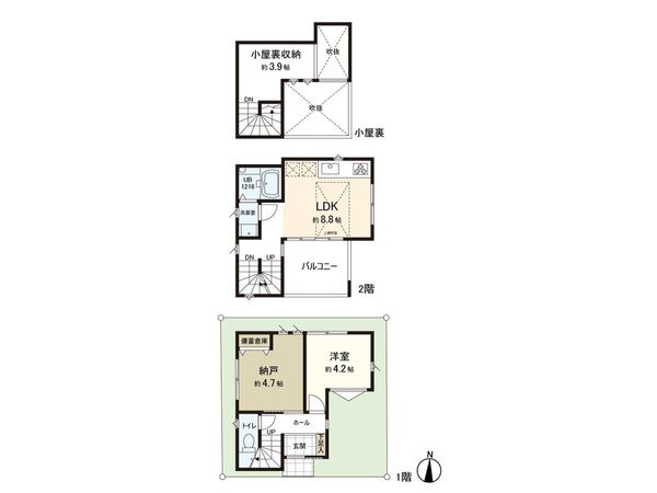 練馬区西大泉4丁目 新築戸建 間取図(平面図)