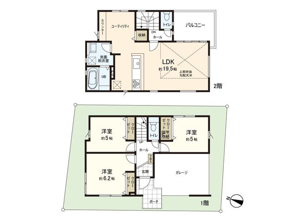 練馬区大泉学園町3丁目 新築戸建 1号棟 間取図(平面図) 練馬区大泉学園町3丁目 新築戸建 1号棟 間取図(平面図)