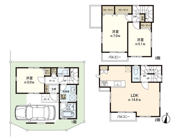 新座市栄4丁目 新築戸建 間取図(平面図) 新座市栄4丁目 新築戸建 間取図(平面図)