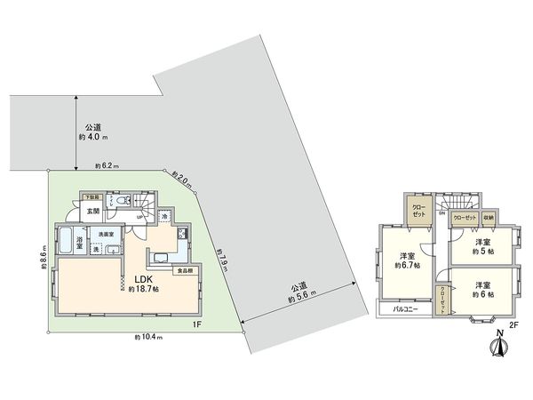 練馬区東大泉3丁目 戸建 間取図(平面図) 練馬区東大泉3丁目 戸建 間取図(平面図)
