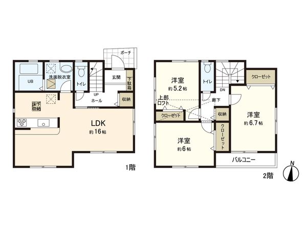 練馬区東大泉三丁目 戸建 間取図(平面図) 練馬区東大泉三丁目 戸建 間取図(平面図)