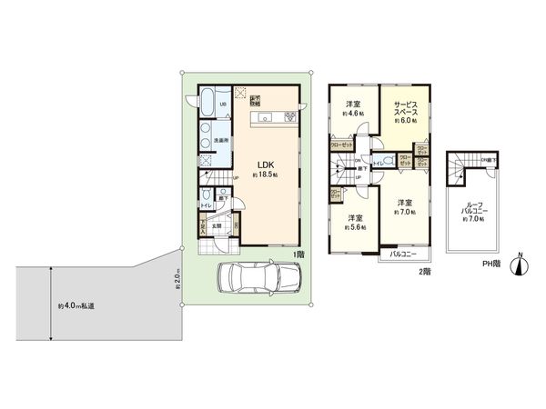 新座市栄5丁目 新築戸建 1号棟 間取図(平面図) 新座市栄5丁目 新築戸建 1号棟 間取図(平面図)