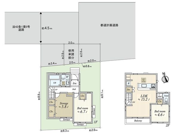 練馬区南大泉5丁目 新築戸建 間取図(平面図) 練馬区南大泉5丁目 新築戸建 間取図(平面図)
