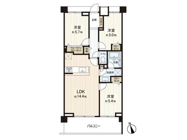 イトーピア大泉学園フィネシア 間取図(平面図) 間取図(平面図)