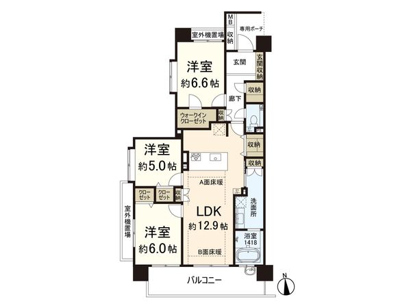 ダイアパレス南大泉 間取図(平面図)