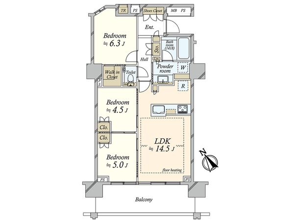 プラウドタワー大泉学園 間取図(平面図)